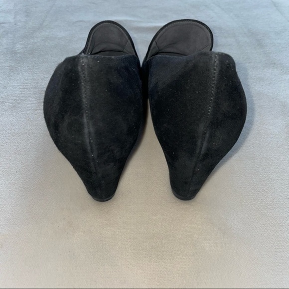 Stuart Weitzman Arise Black Suede Wedge Loafers - Picture 7 of 11
